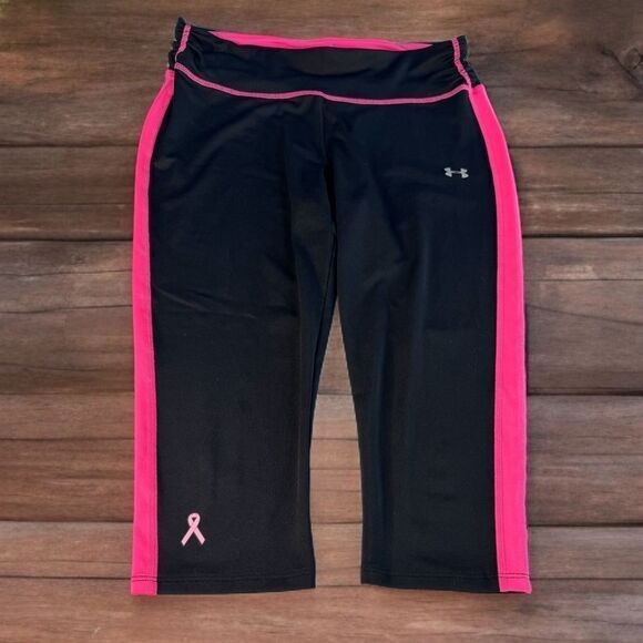 Under Armour Cropped Breast Cancer Awareness Leggings Small - Picture 1 of 6